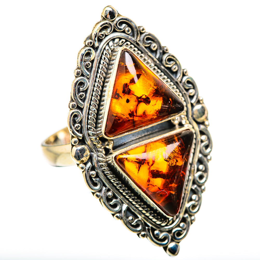 Baltic Amber Rings handcrafted by Ana Silver Co - RING130074 - Photo 2