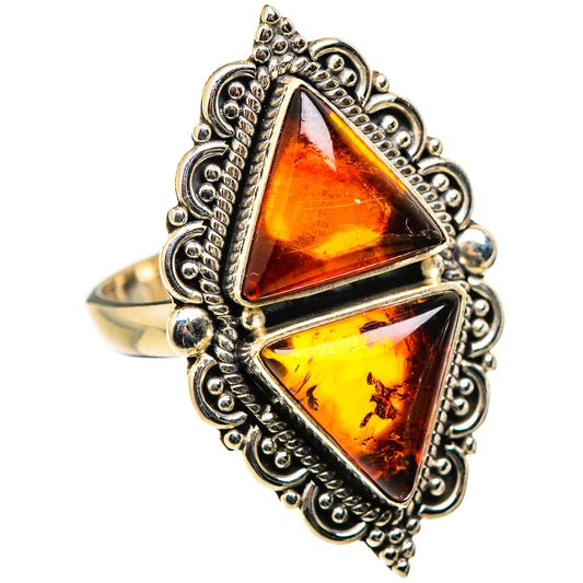 Baltic Amber Rings handcrafted by Ana Silver Co - RING130076 - Photo 2