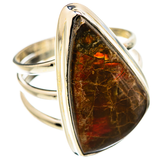 Ammolite Rings handcrafted by Ana Silver Co - RING130081 - Photo 2