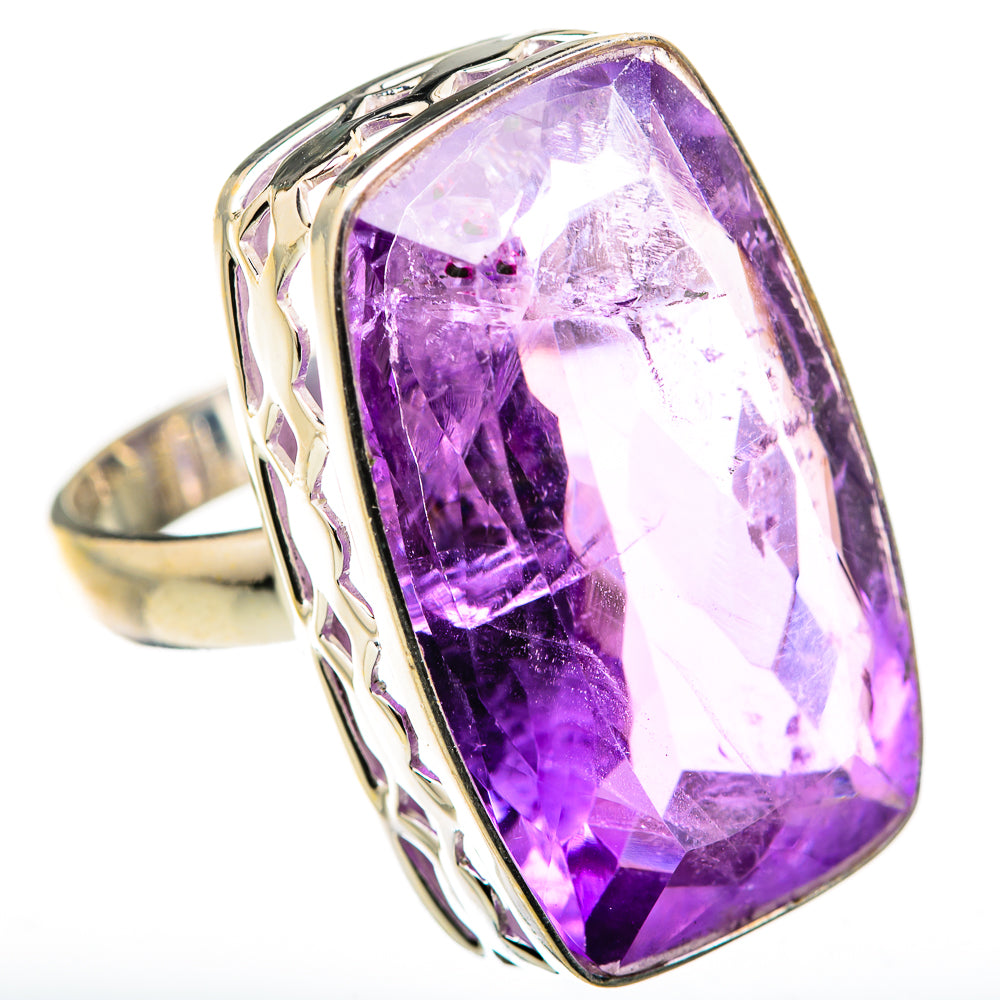 Amethyst Rings handcrafted by Ana Silver Co - RING130084 - Photo 2