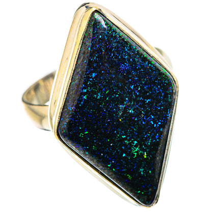 Andamooka Opal Rings handcrafted by Ana Silver Co - RING130090 - Photo 2