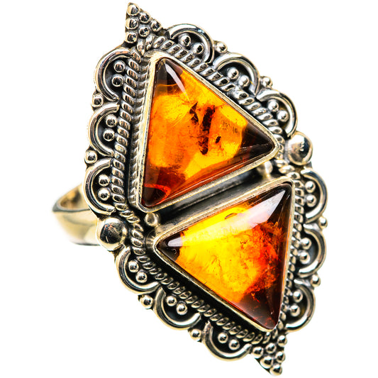 Baltic Amber Rings handcrafted by Ana Silver Co - RING130102 - Photo 2