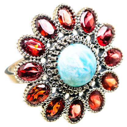 Larimar Rings handcrafted by Ana Silver Co - RING130119 - Photo 2