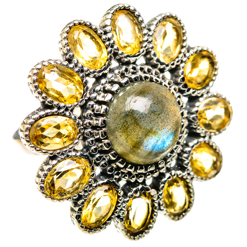 Labradorite Rings handcrafted by Ana Silver Co - RING130121 - Photo 2