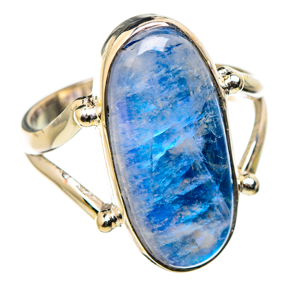 Rainbow Moonstone Rings handcrafted by Ana Silver Co - RING130128 - Photo 2