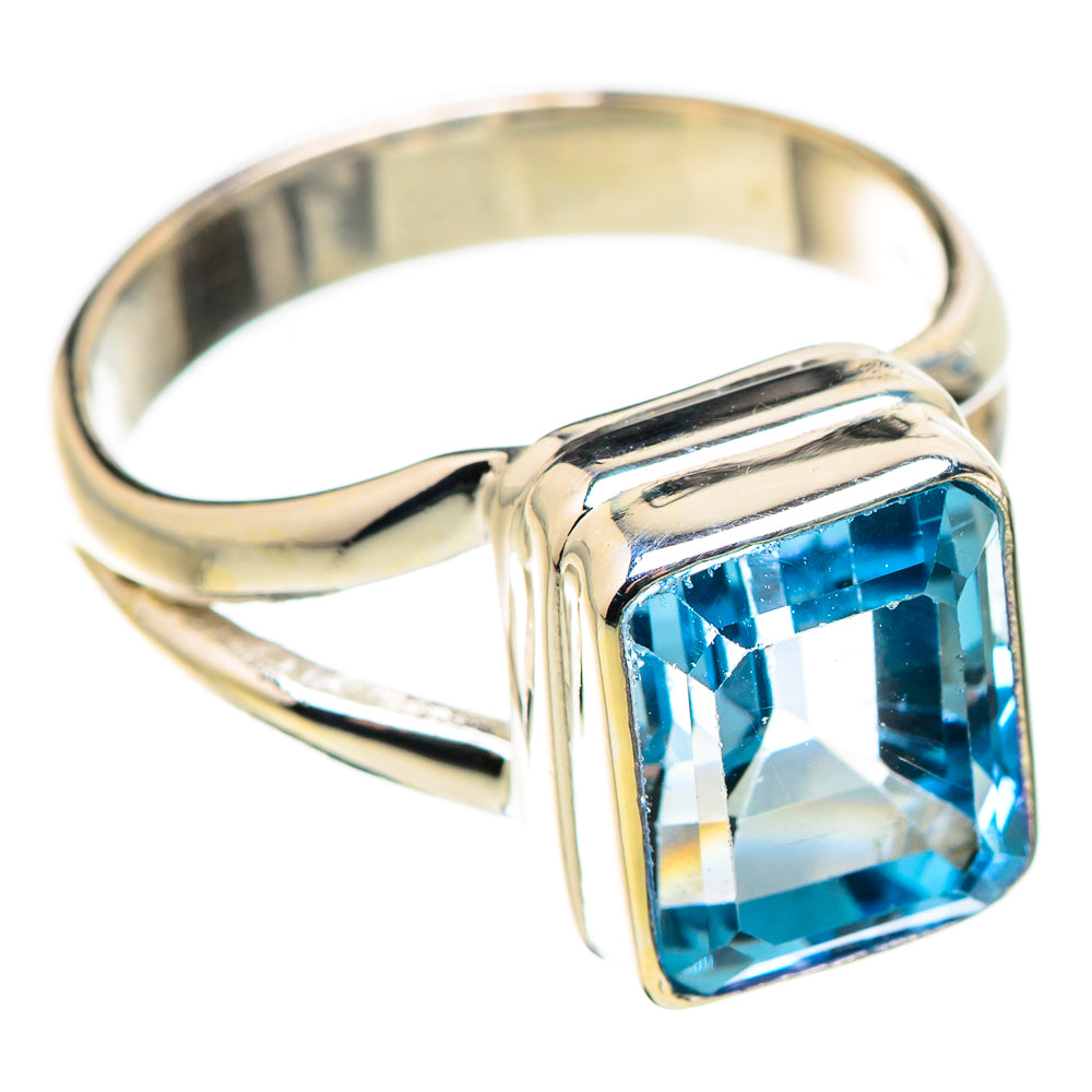 Blue Topaz Rings handcrafted by Ana Silver Co - RING130129 - Photo 2