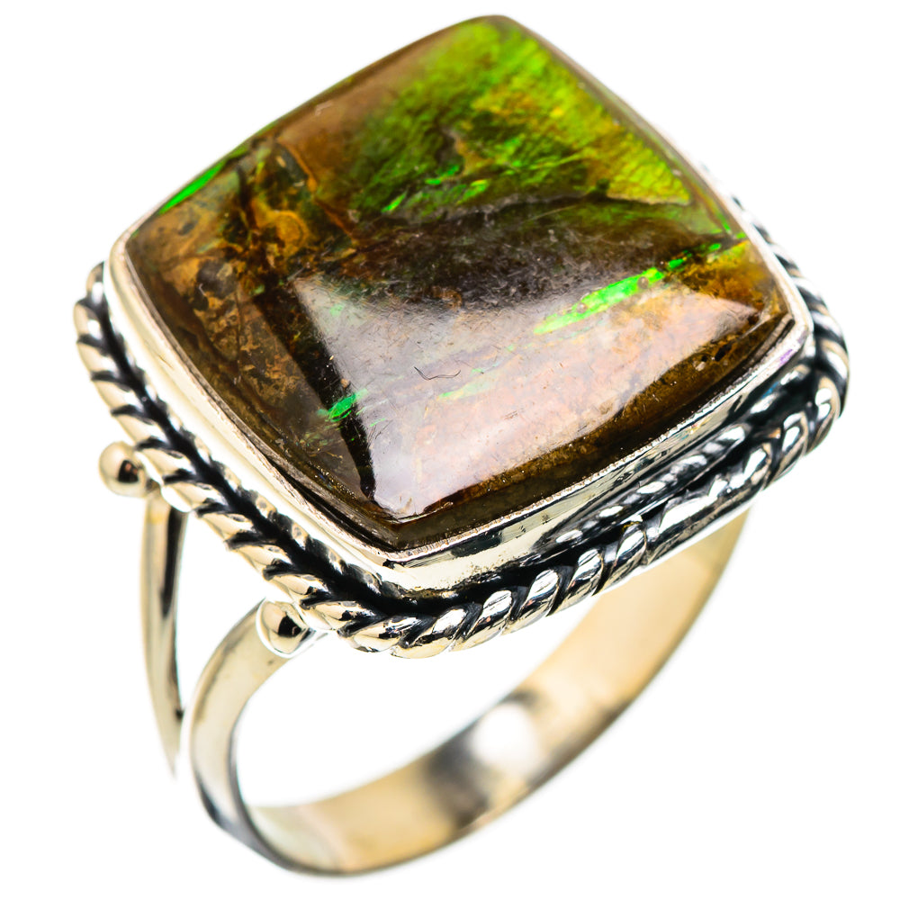 Ammolite Rings handcrafted by Ana Silver Co - RING130131 - Photo 2