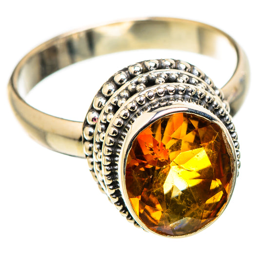 Mandarin Citrine Rings handcrafted by Ana Silver Co - RING130134 - Photo 2