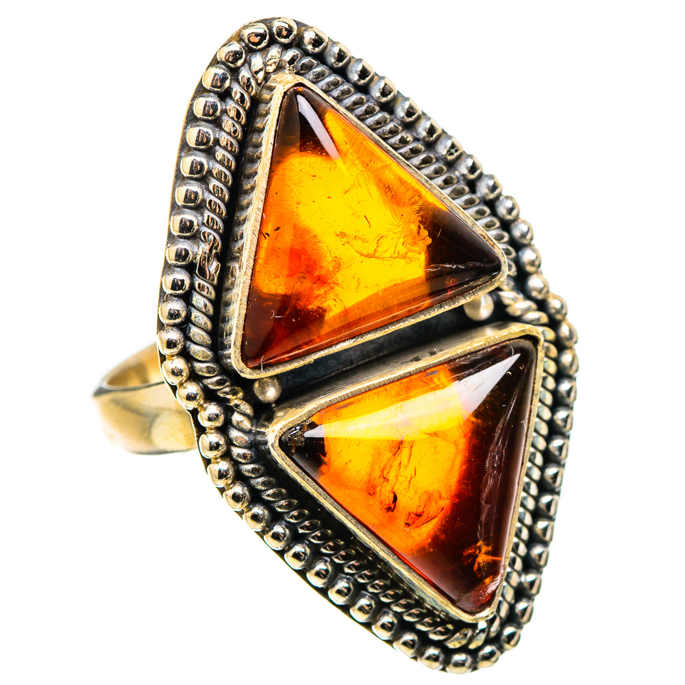 Baltic Amber Rings handcrafted by Ana Silver Co - RING130135 - Photo 2