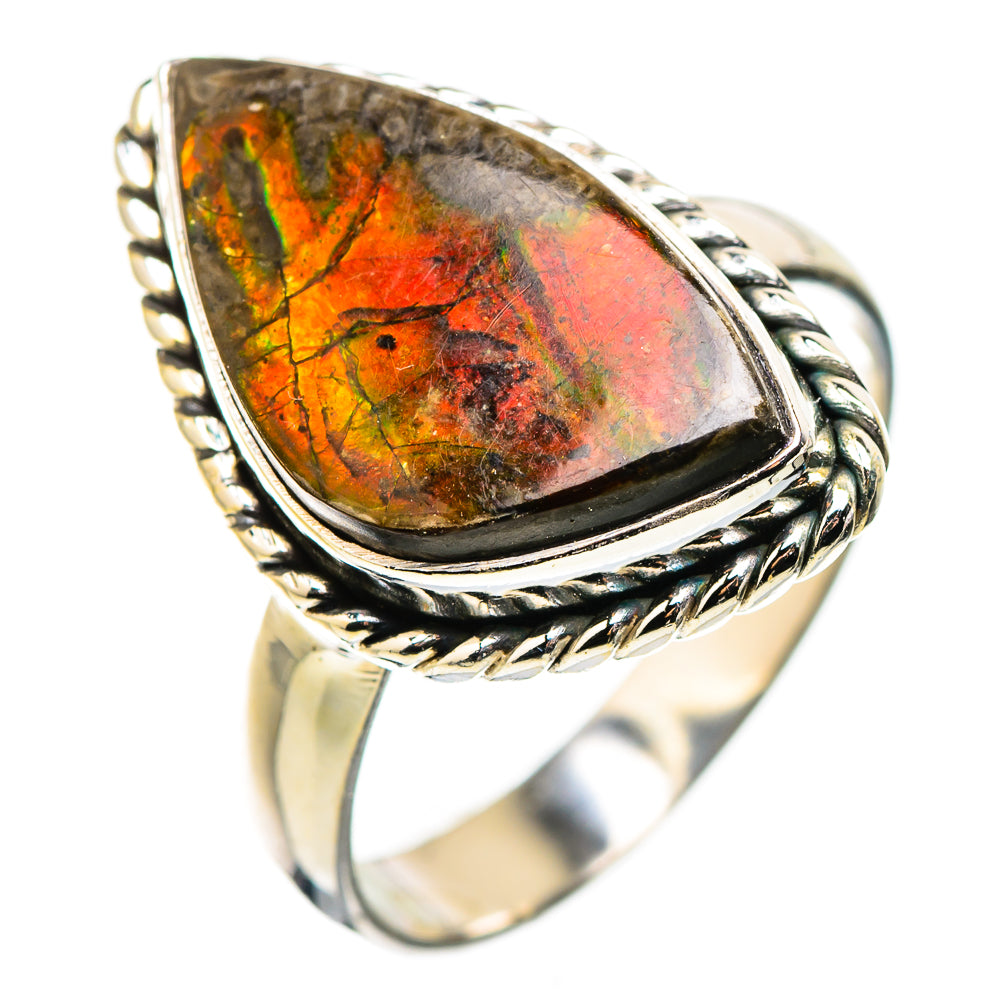Ammolite Rings handcrafted by Ana Silver Co - RING130137 - Photo 2
