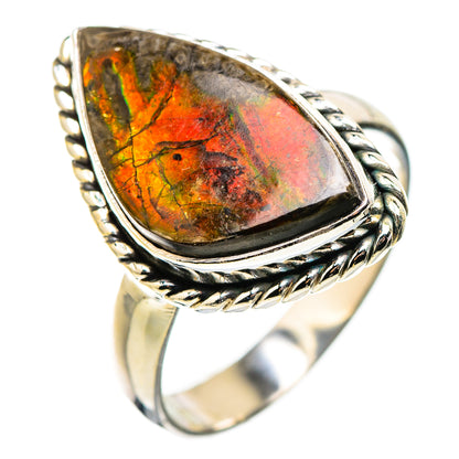 Ammolite Rings handcrafted by Ana Silver Co - RING130137 - Photo 2
