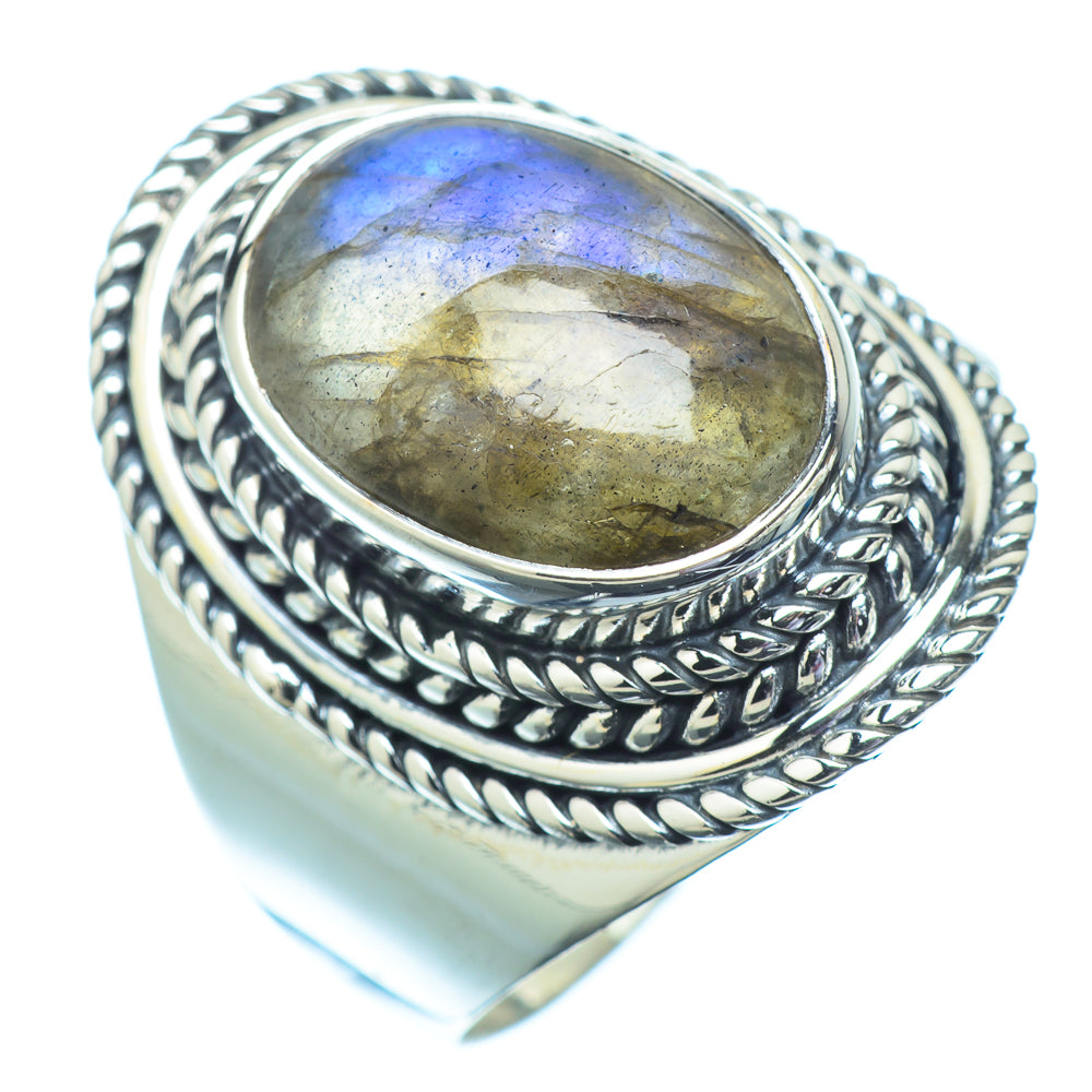 Labradorite Rings handcrafted by Ana Silver Co - RING13013