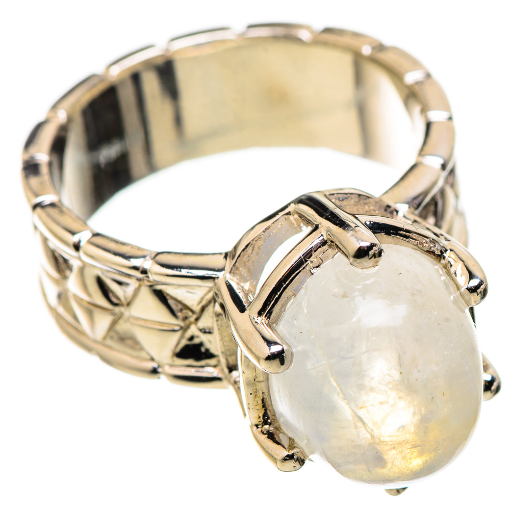 Rainbow Moonstone Rings handcrafted by Ana Silver Co - RING130140 - Photo 2