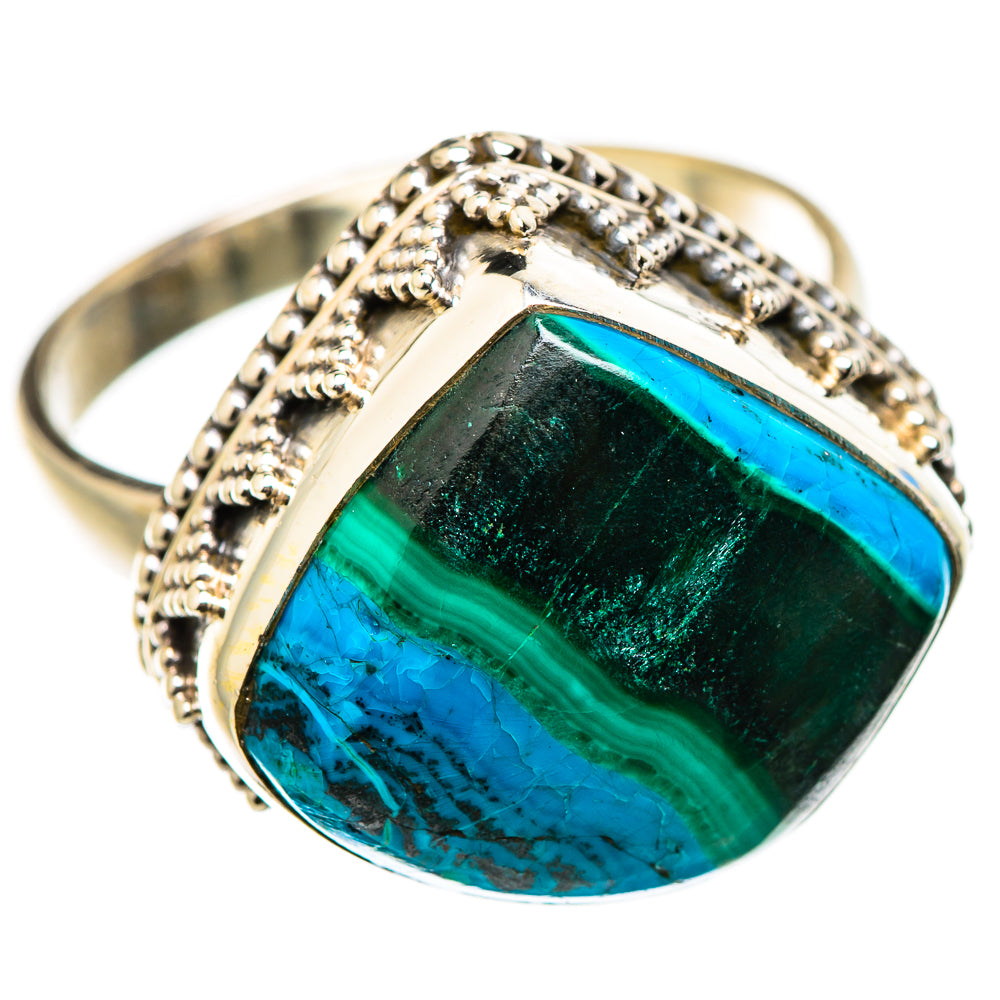 Malachite In Chrysocolla Rings handcrafted by Ana Silver Co - RING130142 - Photo 2