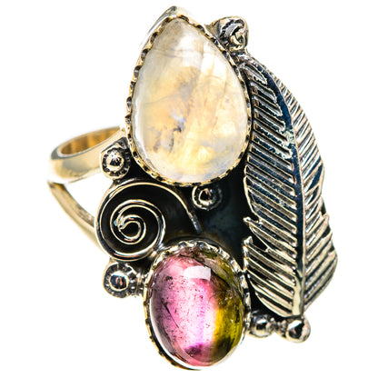 Rainbow Moonstone Rings handcrafted by Ana Silver Co - RING130145 - Photo 2