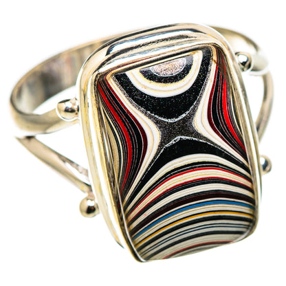 Fordite Rings handcrafted by Ana Silver Co - RING130147 - Photo 2