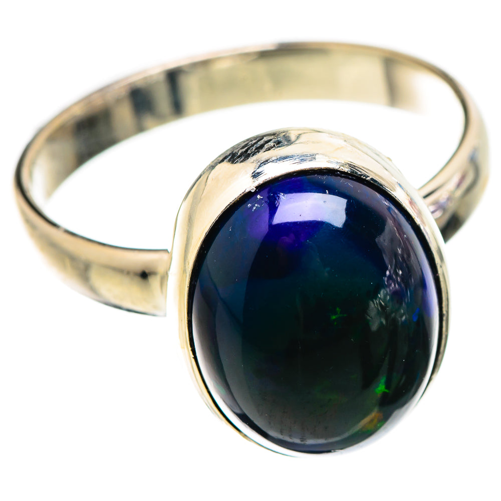 Black Opal Rings handcrafted by Ana Silver Co - RING130150 - Photo 2