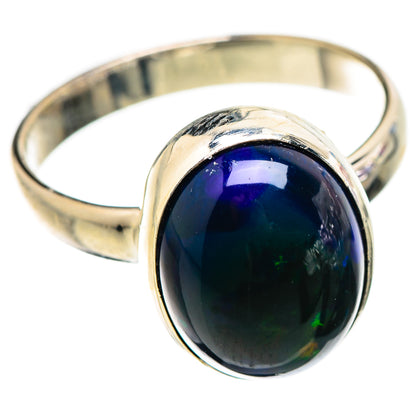 Black Opal Rings handcrafted by Ana Silver Co - RING130150 - Photo 2
