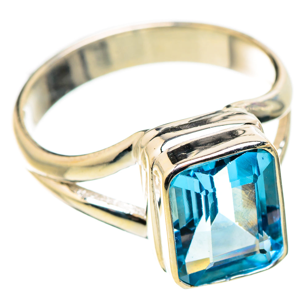 Blue Topaz Rings handcrafted by Ana Silver Co - RING130153 - Photo 2