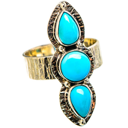 Sleeping Beauty Turquoise Rings handcrafted by Ana Silver Co - RING130157 - Photo 2