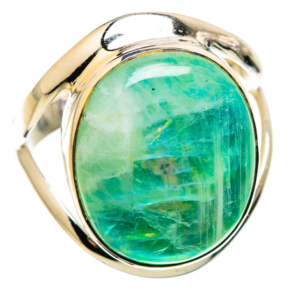Green Moonstone Rings handcrafted by Ana Silver Co - RING130160 - Photo 2