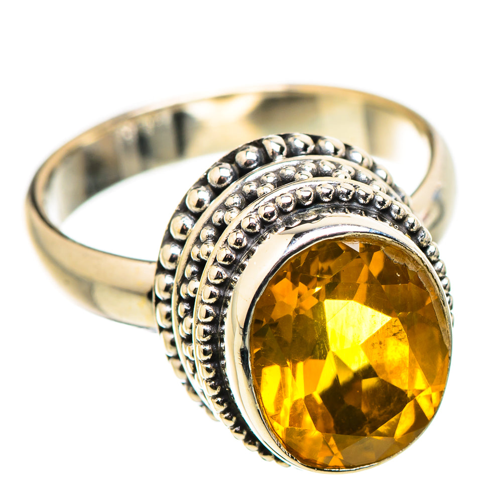 Citrine Rings handcrafted by Ana Silver Co - RING130162 - Photo 2