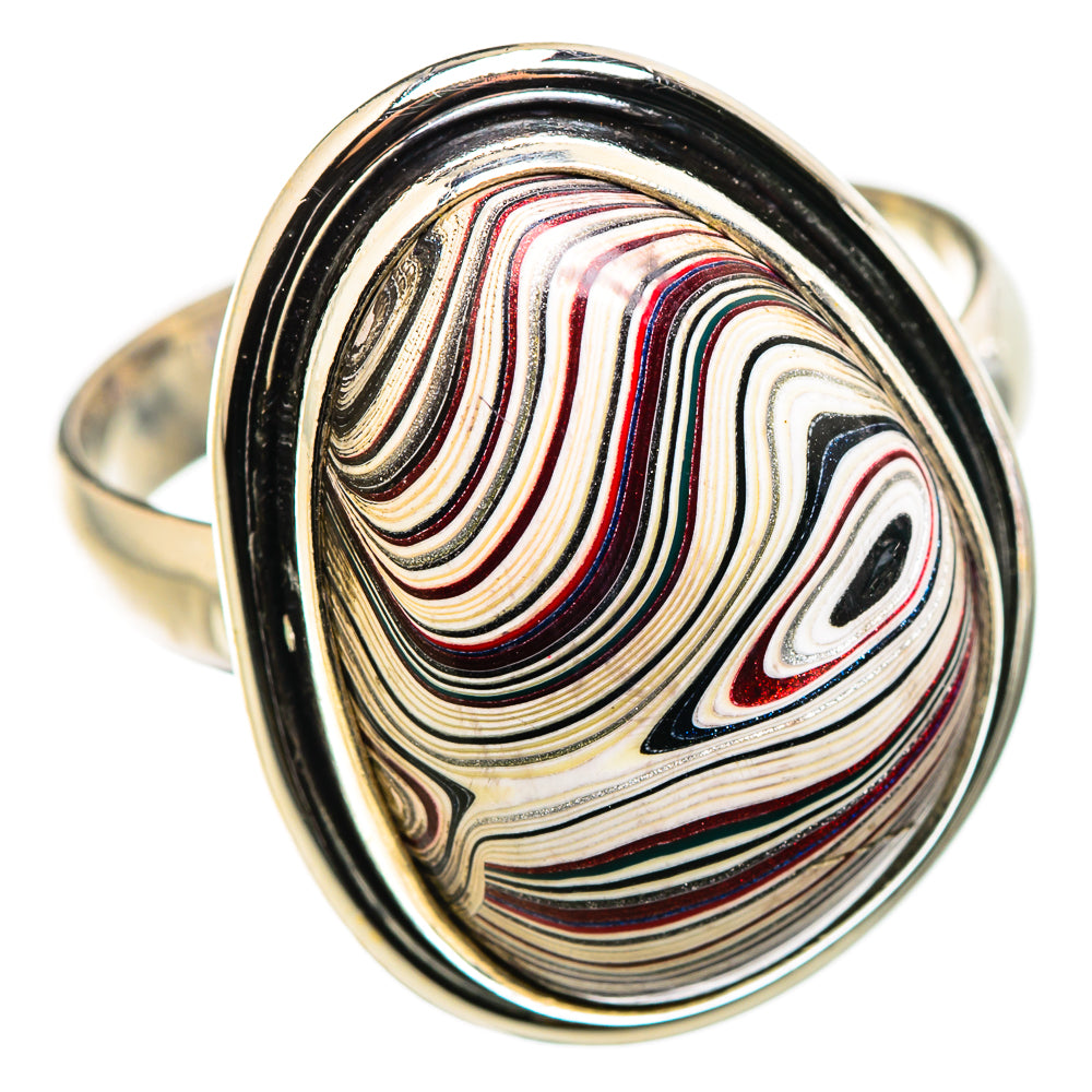 Fordite Rings handcrafted by Ana Silver Co - RING130172 - Photo 2