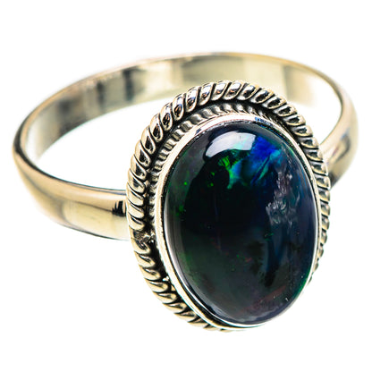 Black Opal Rings handcrafted by Ana Silver Co - RING130178 - Photo 2