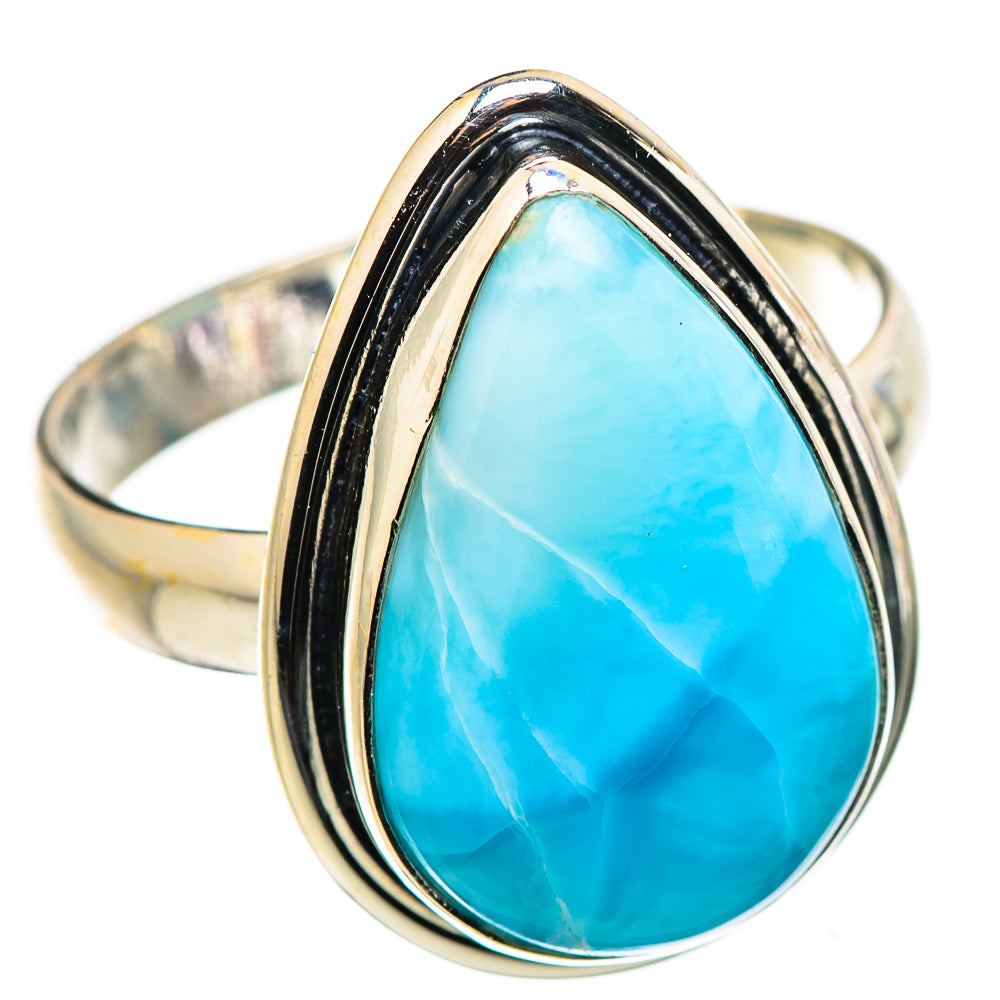 Larimar Rings handcrafted by Ana Silver Co - RING130182 - Photo 2