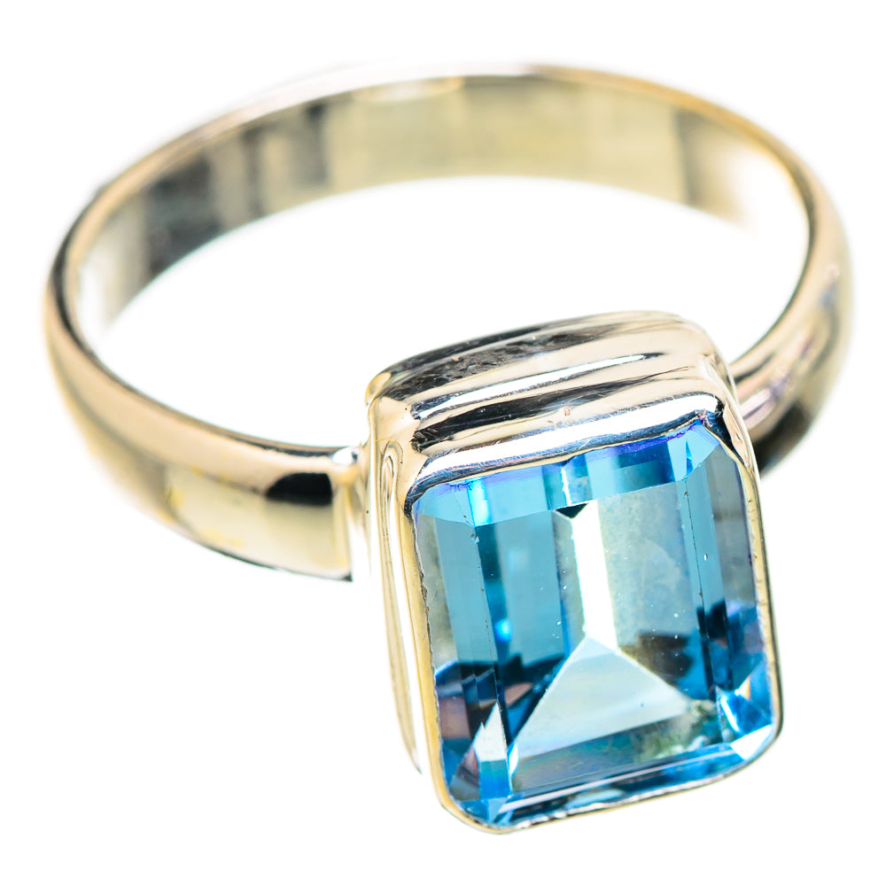 Blue Topaz Rings handcrafted by Ana Silver Co - RING130186 - Photo 2