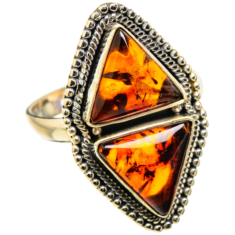 Baltic Amber Rings handcrafted by Ana Silver Co - RING130191 - Photo 2