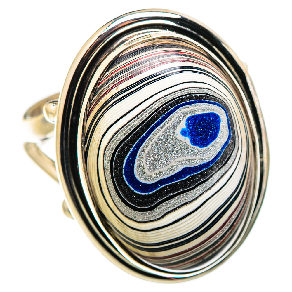 Fordite Rings handcrafted by Ana Silver Co - RING130198 - Photo 2