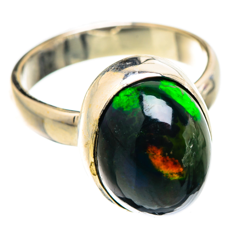 Black Opal Rings handcrafted by Ana Silver Co - RING130204 - Photo 2