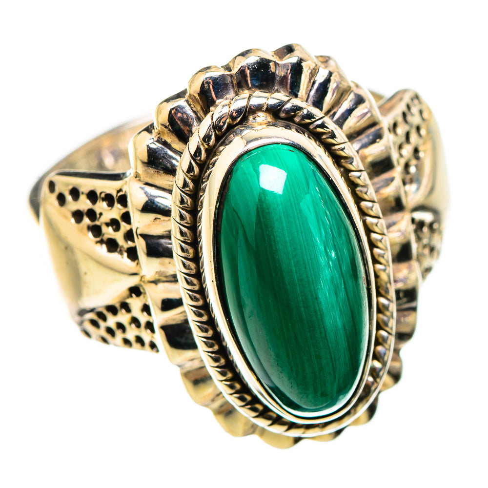 Malachite Rings handcrafted by Ana Silver Co - RING130213 - Photo 2