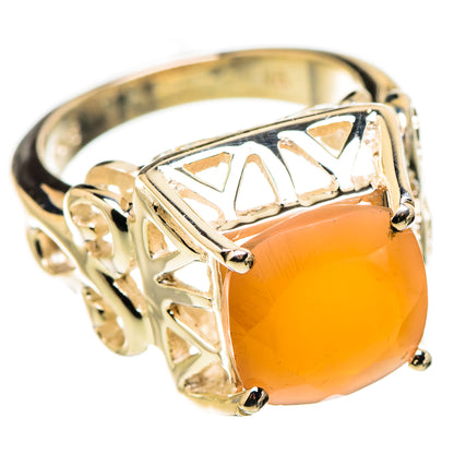 Peach Moonstone Rings handcrafted by Ana Silver Co - RING130215 - Photo 2