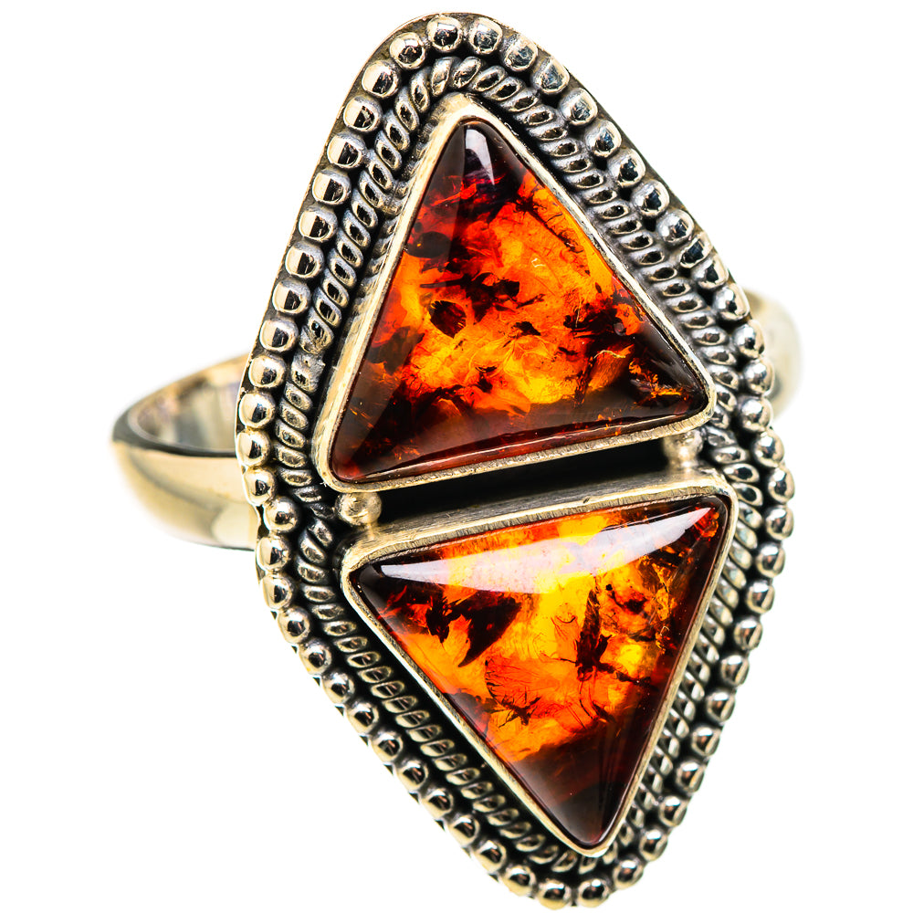 Baltic Amber Rings handcrafted by Ana Silver Co - RING130216 - Photo 2