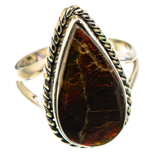 Ammolite Rings handcrafted by Ana Silver Co - RING130222 - Photo 2