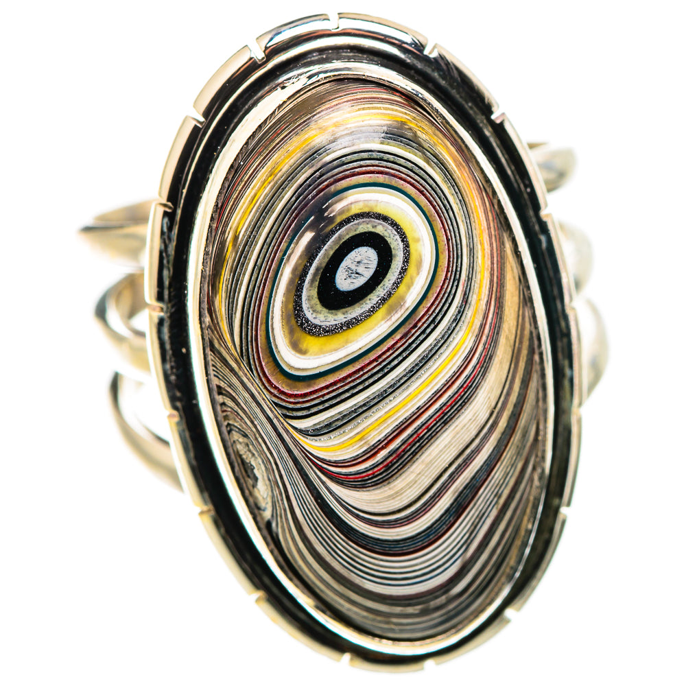 Fordite Rings handcrafted by Ana Silver Co - RING130224 - Photo 2
