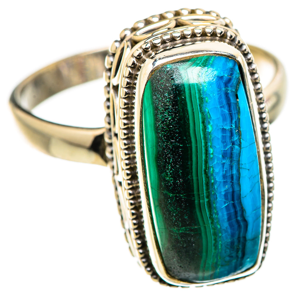 Malachite In Chrysocolla Rings handcrafted by Ana Silver Co - RING130226 - Photo 2