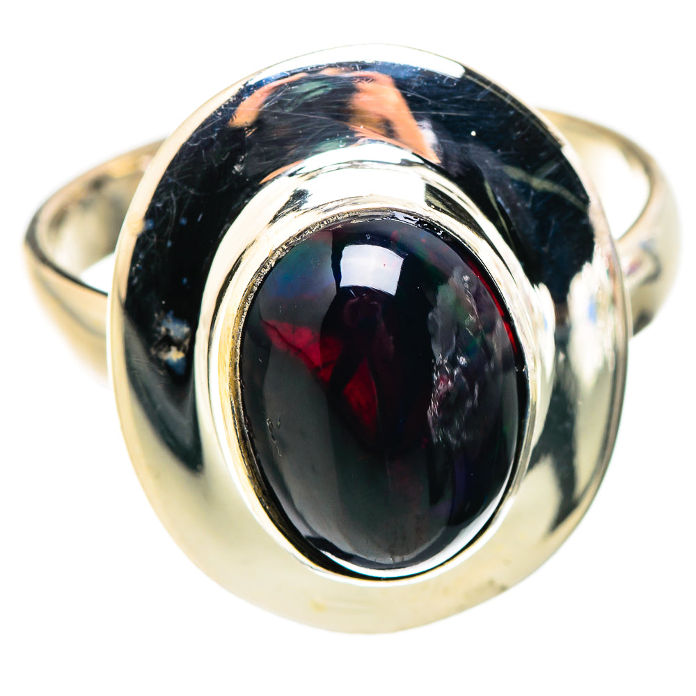 Black Opal Rings handcrafted by Ana Silver Co - RING130228 - Photo 2