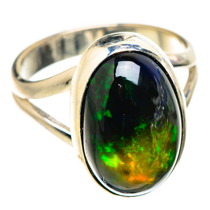 Black Opal Rings handcrafted by Ana Silver Co - RING130229 - Photo 2