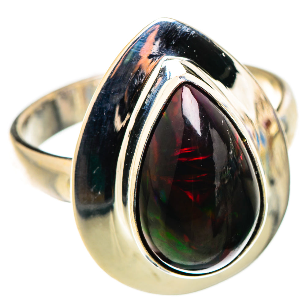 Black Opal Rings handcrafted by Ana Silver Co - RING130230 - Photo 2