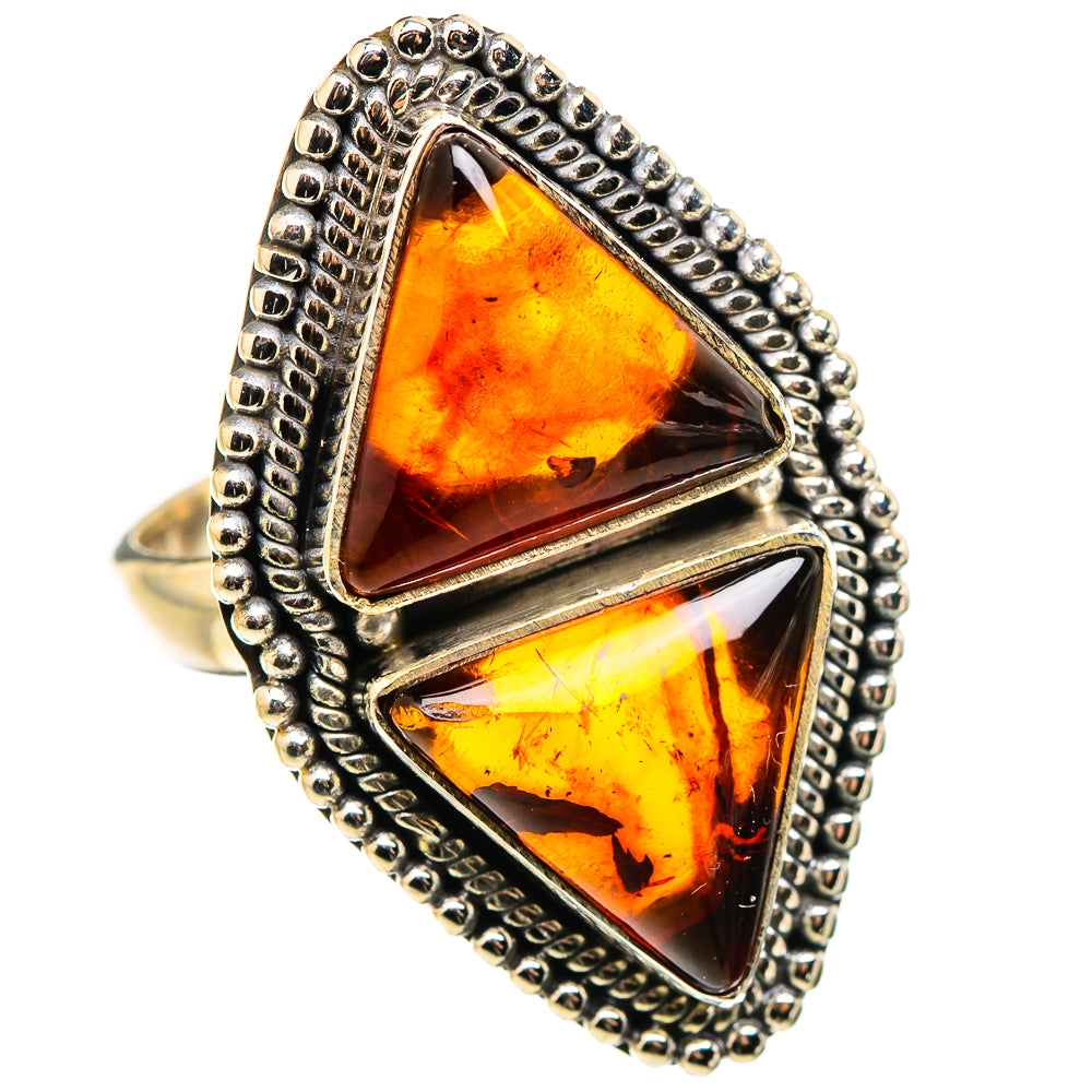 Baltic Amber Rings handcrafted by Ana Silver Co - RING130240 - Photo 2