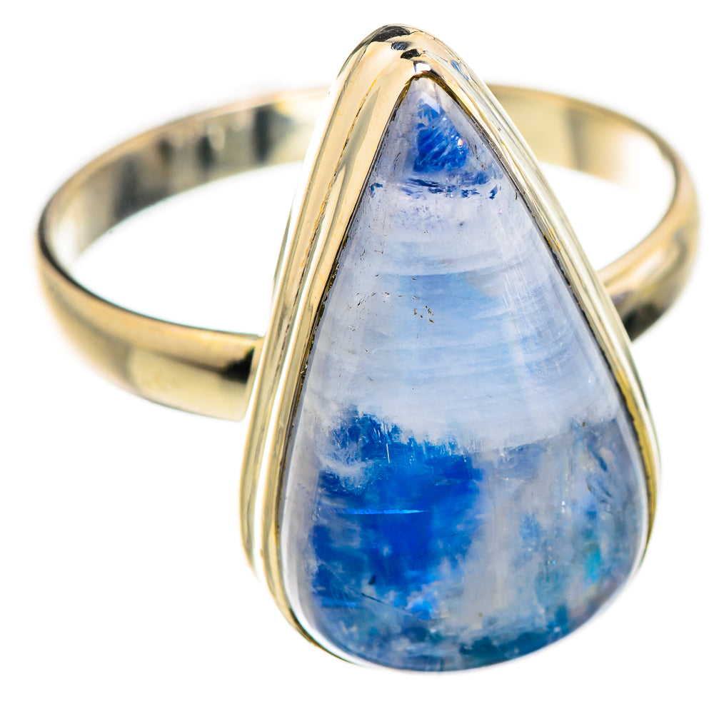 Rainbow Moonstone Rings handcrafted by Ana Silver Co - RING130256 - Photo 2