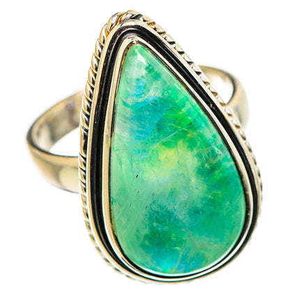 Green Moonstone Rings handcrafted by Ana Silver Co - RING130257 - Photo 2