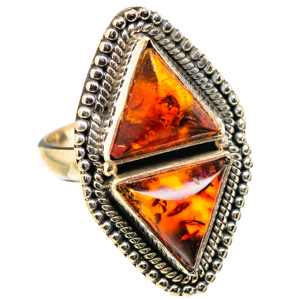 Baltic Amber Rings handcrafted by Ana Silver Co - RING130259 - Photo 2
