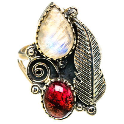 Rainbow Moonstone Rings handcrafted by Ana Silver Co - RING130262 - Photo 2