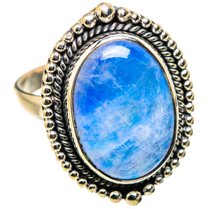 Rainbow Moonstone Rings handcrafted by Ana Silver Co - RING130278 - Photo 2