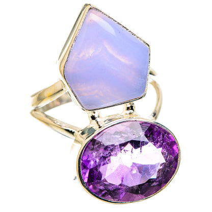 Blue Lace Agate Rings handcrafted by Ana Silver Co - RING130287 - Photo 2