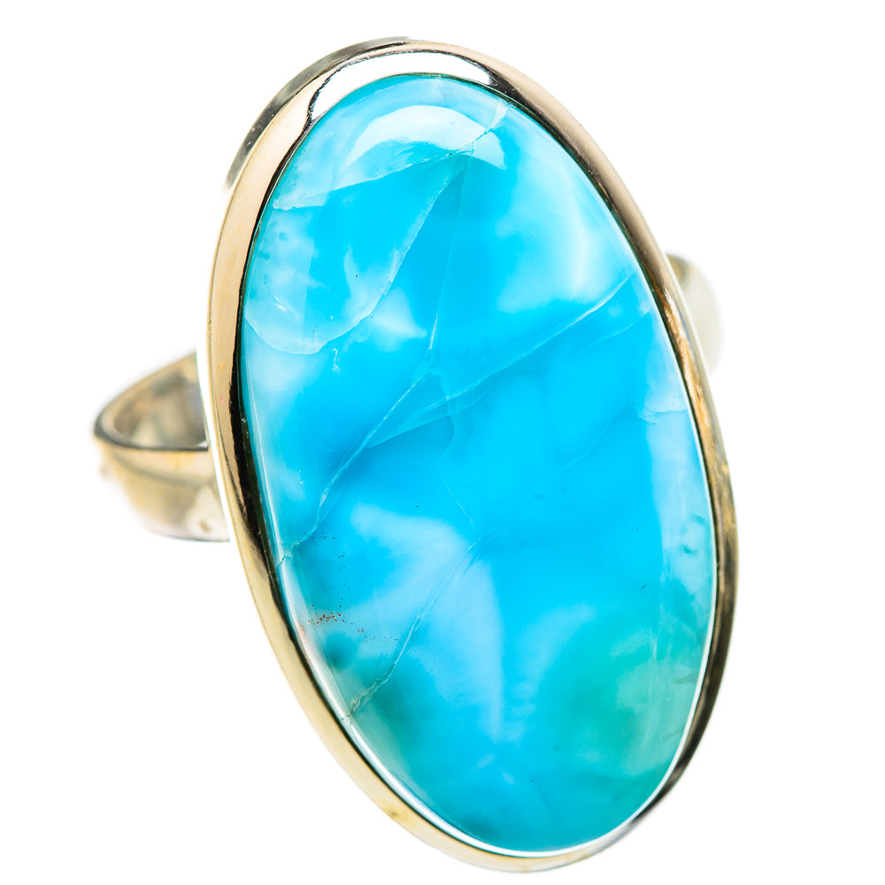 Larimar Rings handcrafted by Ana Silver Co - RING130301 - Photo 2